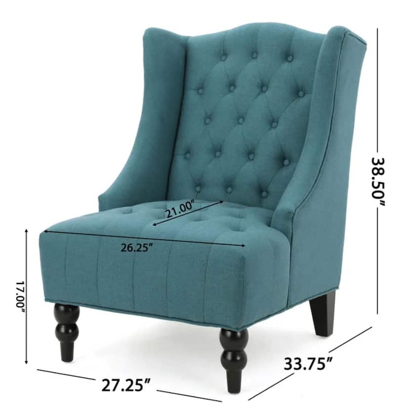 27.5" Button Tufted Club Chair
