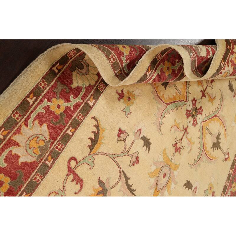 Floral Traditional Chobi Oriental Area Rug Hand-knotted Wool Carpet - 6'8" x 9'4"