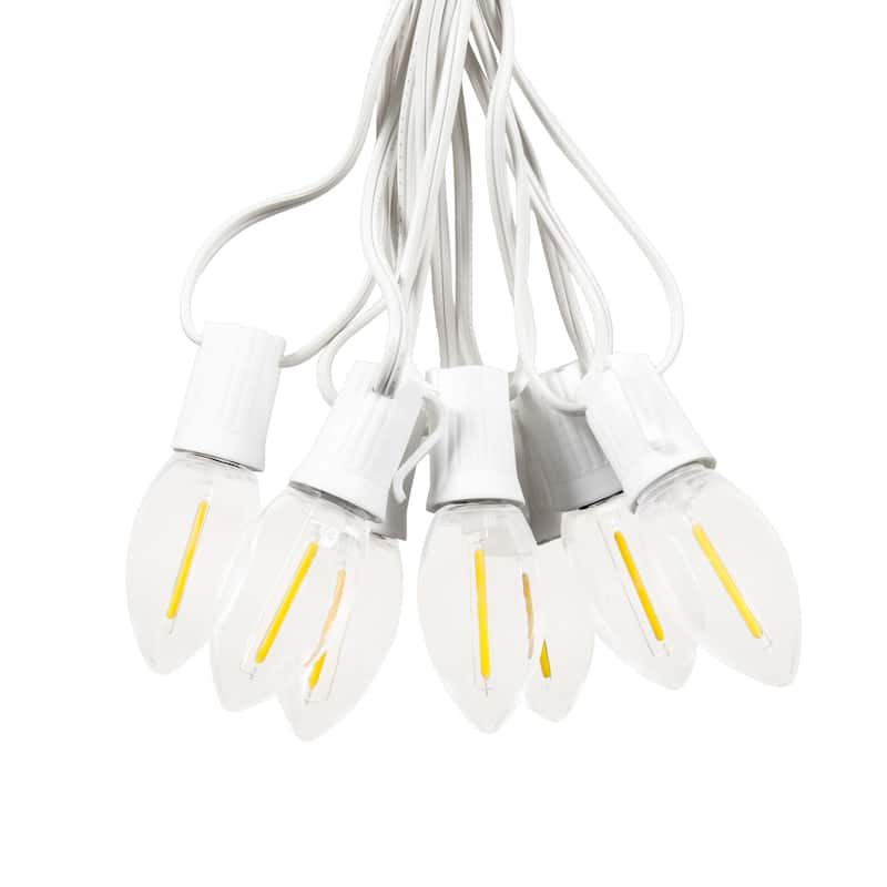 25 Foot C9 LED Transparent Outdoor Christmas String Light Set