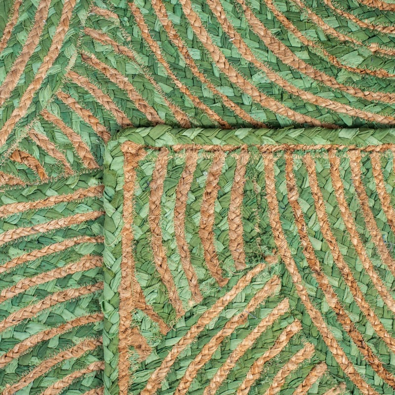 SAFAVIEH Handmade Cape Cod Mariam Coastal Jute Rug - 6' x 9' Oval - Green/Natural