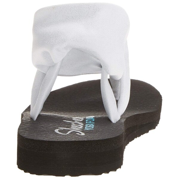 skechers silver flip flops