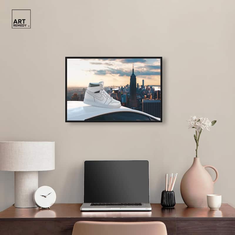City Car and Sneakers Canvas by Art Remedy