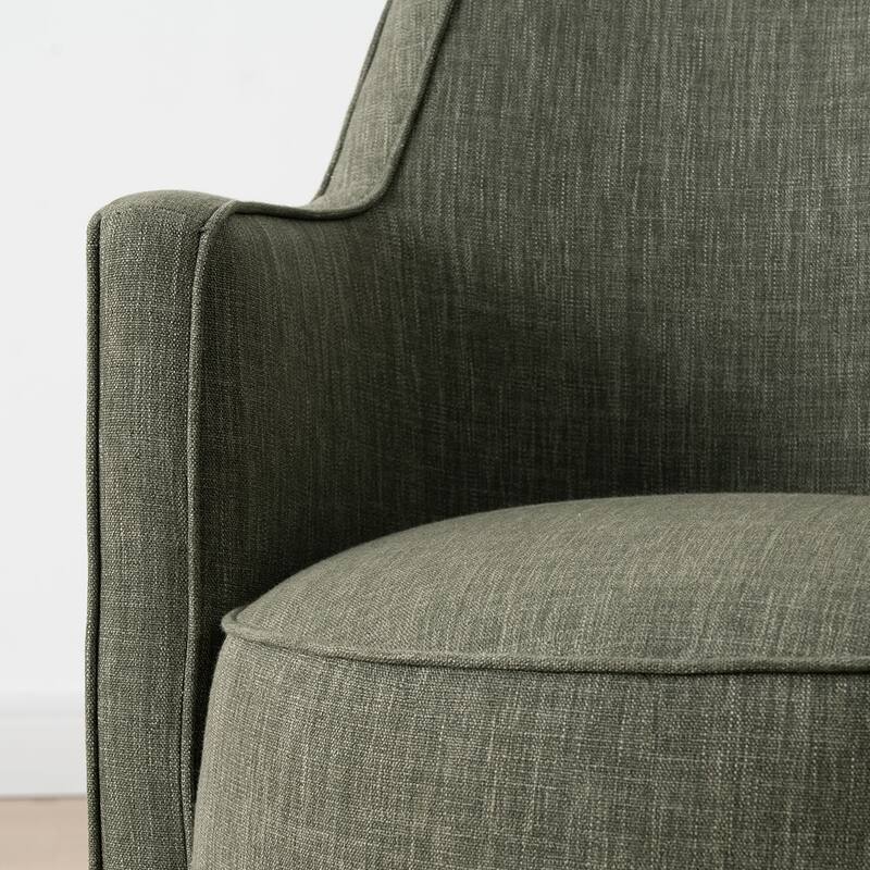 Modern Upholstered Swivel Accent Chair with Curved Barrel Back