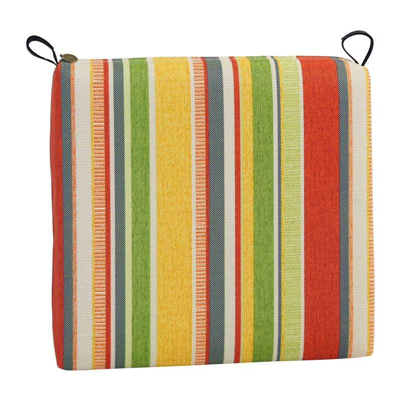 20-inch by 19-inch Patterned Outdoor Chair Cushions (Set of 2)