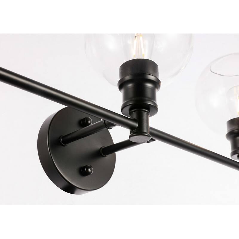 Camille 5-Light Clear Glass Wall Sconce