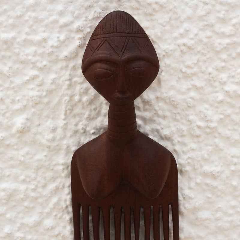 Novica Handmade Dodzi Mahogany Wood Wall Art