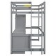 preview thumbnail 34 of 33, Modern Desige Twin Size Loft Bed with Wardrobe,Desk and Storage Drawers
