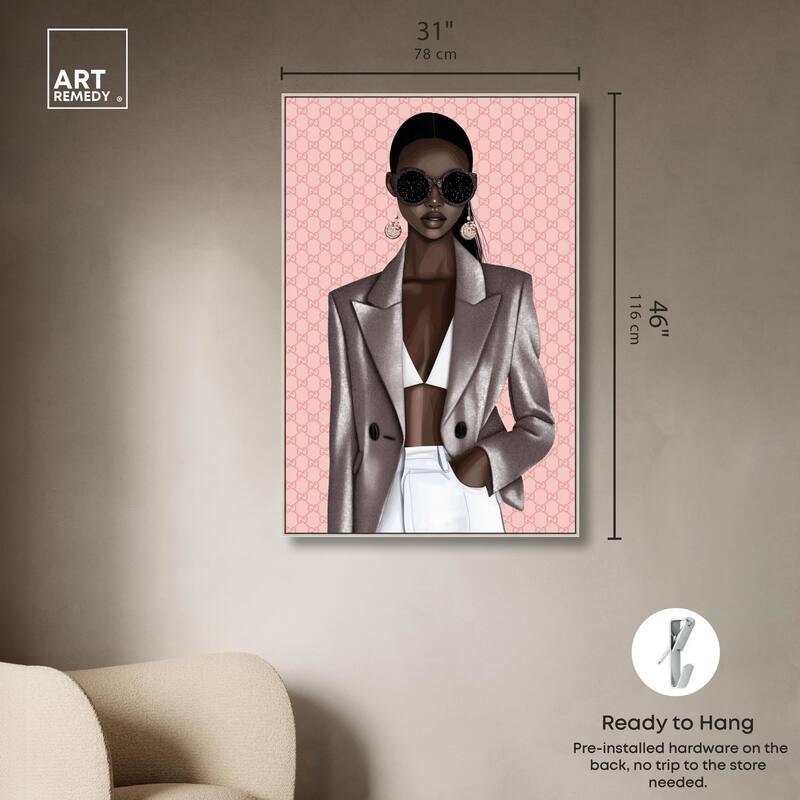 Cool Luxury Woman Canvas by Art Remedy
