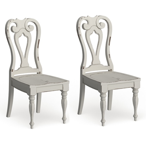 Magnolia Manor Antique White Splat Back Side Chair (Set of 2). Opens flyout.