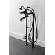 preview thumbnail 40 of 42, Kingston Brass Freestanding Clawfoot Tub Faucet Package with Supply Line in Matte Black Matte Black