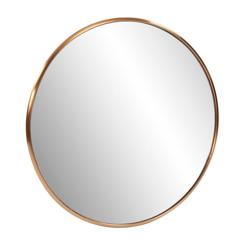 Allan Andrews Round Decorative Stainless Steel Framed Wall & Accent Mirror - 32"D