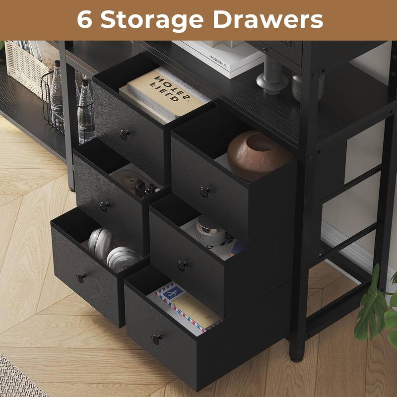 Corner Bookshelf Fabric Drawers Bookcase Display Shelf