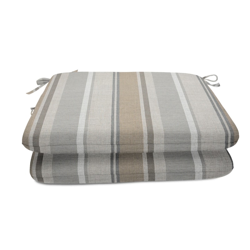 20 inch square Sunbrella stripe seat pad (2 pack)