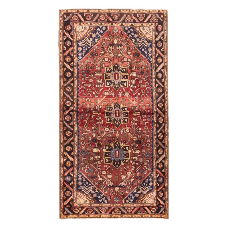 ECARPETGALLERY Hand-knotted Konya Anatolian Red Wool Rug - 4'2 x 8'0