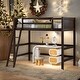 preview thumbnail 2 of 13, Solid Wood Twin Size Loft Bed with Ladder & Safety Guaranteed, Espresso