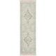 preview thumbnail 17 of 16, Livabliss Zainab Distressed Medallion Handmade Cotton Area Rug 2' 6" x 8' - Sage/Cream