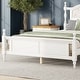 preview thumbnail 18 of 26, GDFStudio Queen Pine Wooden Bed with Upholstered Headboard and Panel Footboard