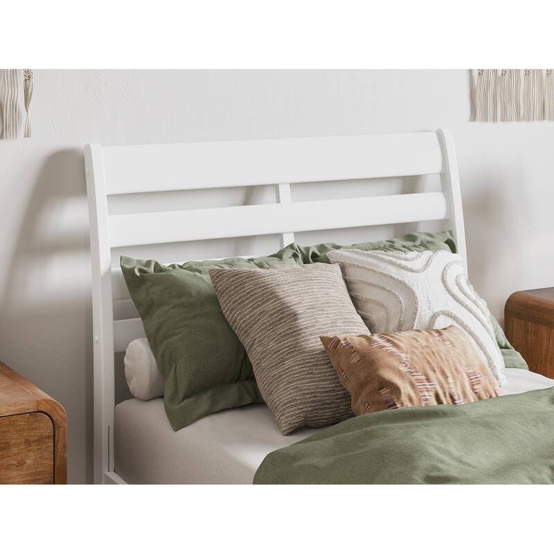 Savannah Solid Wood Headboard with Attachable Charger - White - Twin