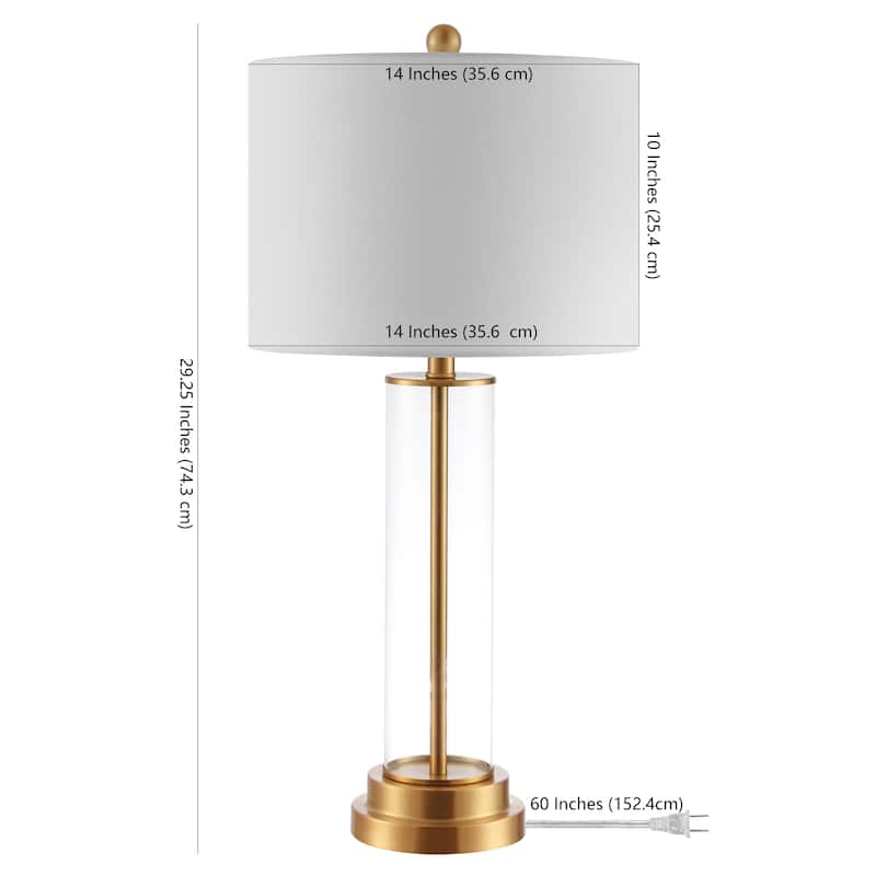 SAFAVIEH Lighting Onica 26-inch Glass Table Lamp - 14" x 14" x 26" - 14Wx14Dx29H