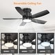 preview thumbnail 23 of 27, Sofucor 42'' Gold Flush Mount Ceiling Fan Lights Kit with Remote Quiet Reversible DC - 42