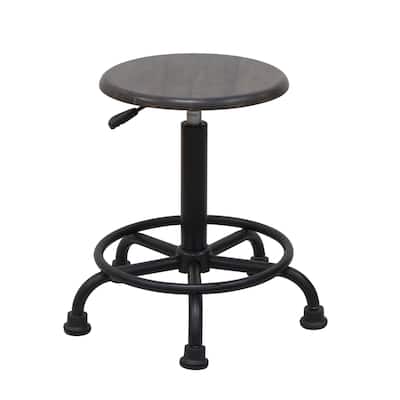 Studio Designs Retro Wood Seat and Height Adjustment Stool