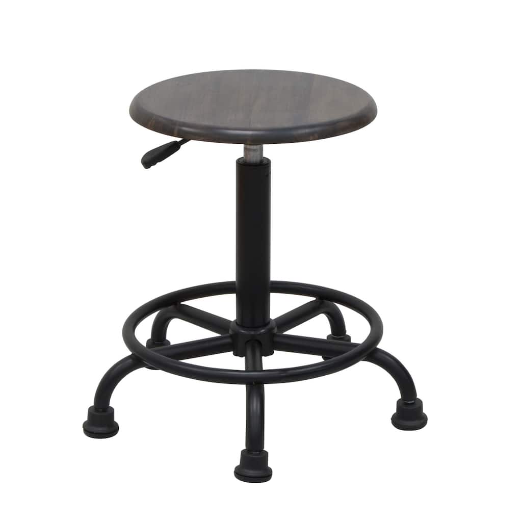 Studio Designs Retro Wood Seat and Height Adjustment Stool