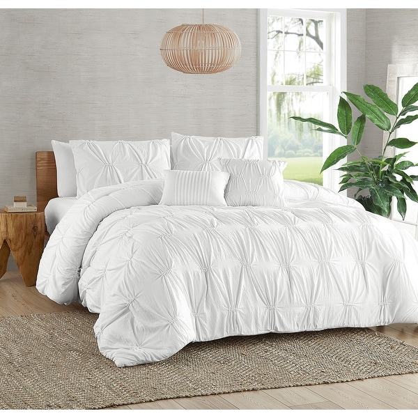 Garment Washed Elastic 5-Piece Comforter Set. Opens flyout.