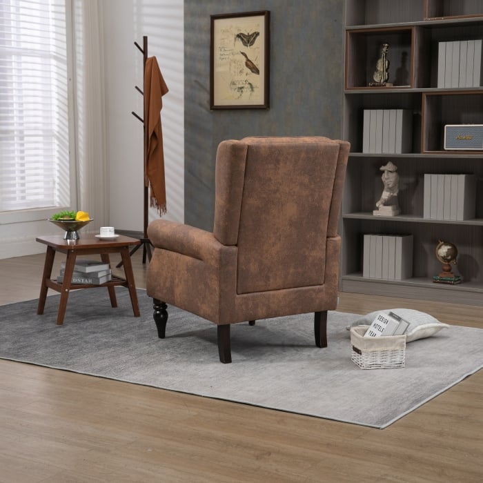 Lounge Chair, Wood Frame Armchair With Removable Cushion