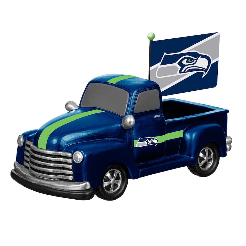 NFL Rally Truck Garden Statue with Team Flag - Seattle Seahawks