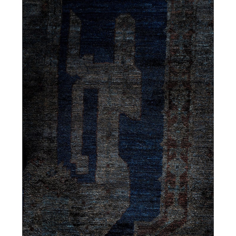 Overdyed One-of-a-Kind Hand-Knotted Area Rug - Gray - 11' 9" x 16' 10"