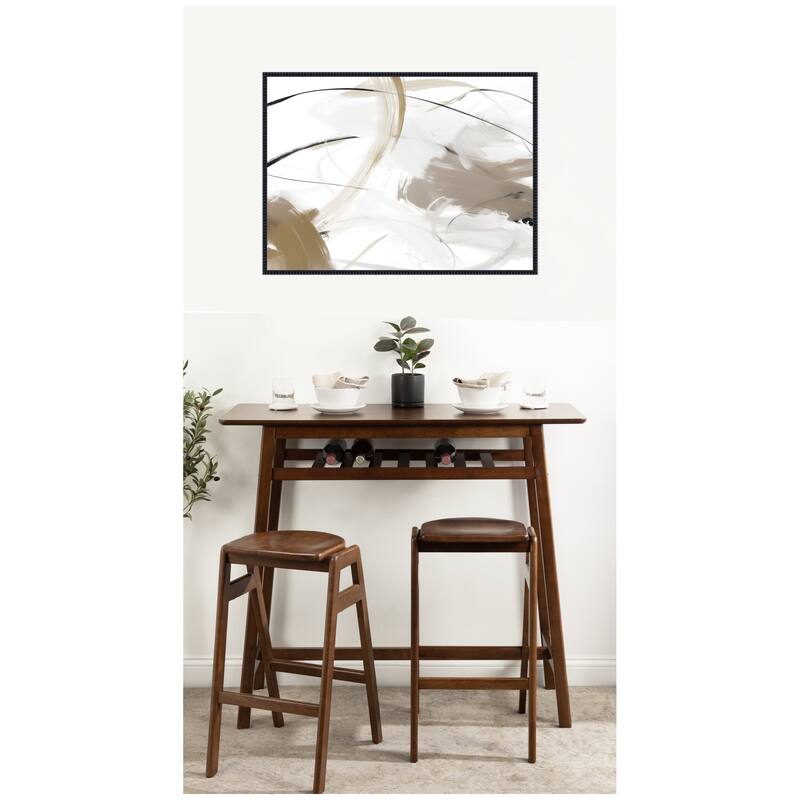 Kate and Laurel Sweeping Layers No. 3 by Amy Lighthall Framed Canvas Wall Art Print