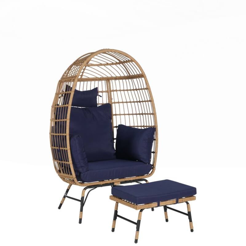 Oversized Large Egg ChairS with Ottoman