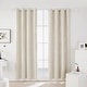 preview thumbnail 1 of 8, Deconovo Blackout Silver Cube Curtains(2 Panel) 52x84 Inch - Light Beige