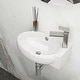 preview thumbnail 1 of 6, 16 in. x 11 in. White Ceramic Rectangle Wall Mount Bathroom Sink with Single Faucet Hole (Right Faucet Hole) - 16x11 inch