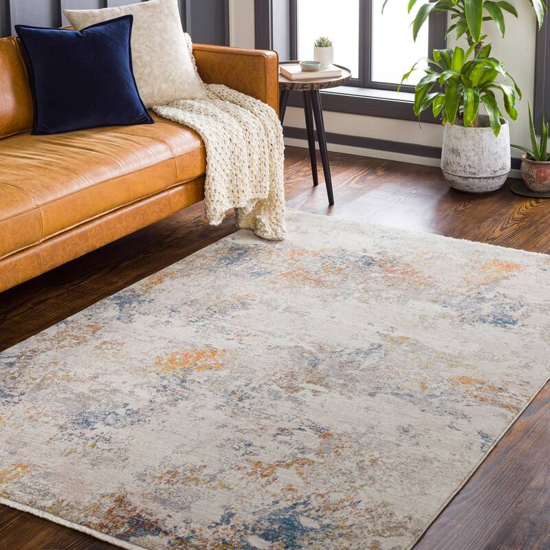 Artistic Weavers Augie Modern Abstract Area Rug - 8'10" x 13' - Beige/Blue
