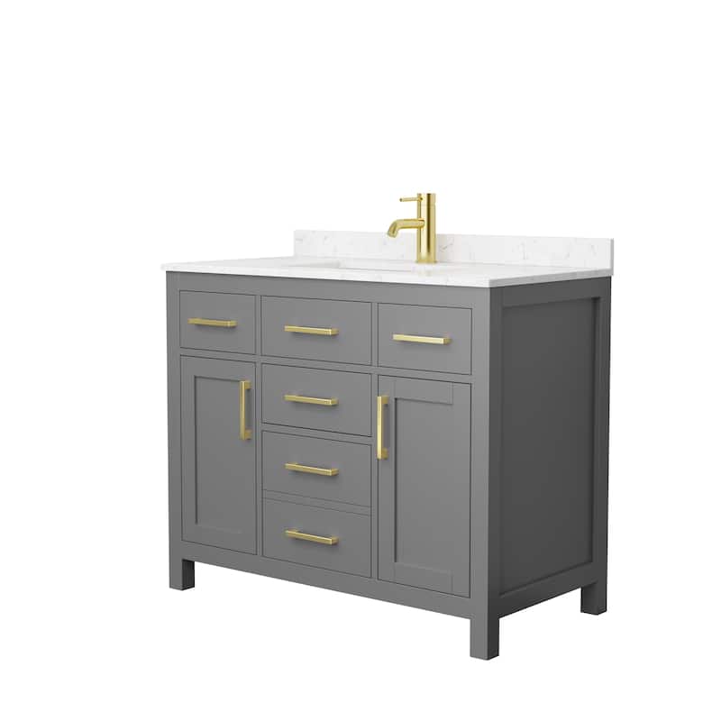 Beckett 42 Inch Single Vanity, Cultured Marble Top