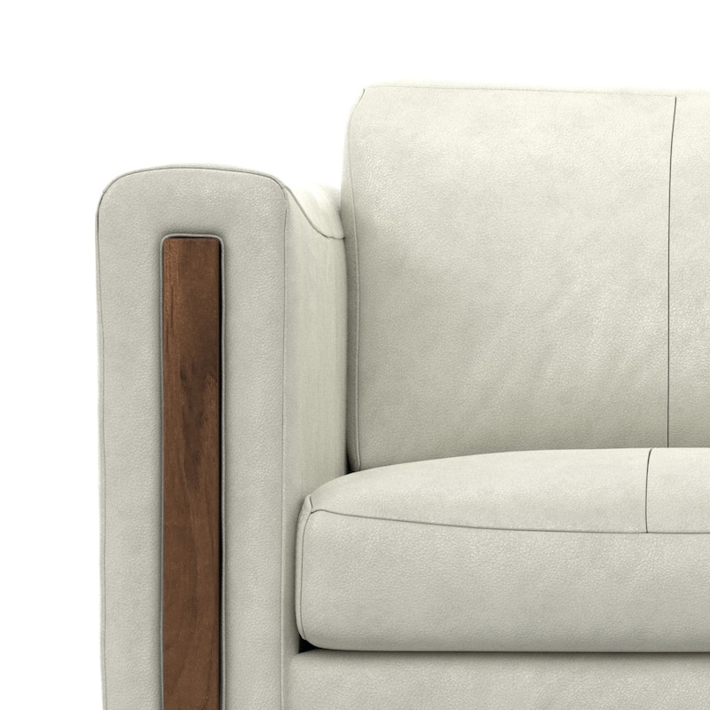 WYNDENHALL Hillcrest Modern, Contemporary 62 inch Wide Sofa in Genuine Leather