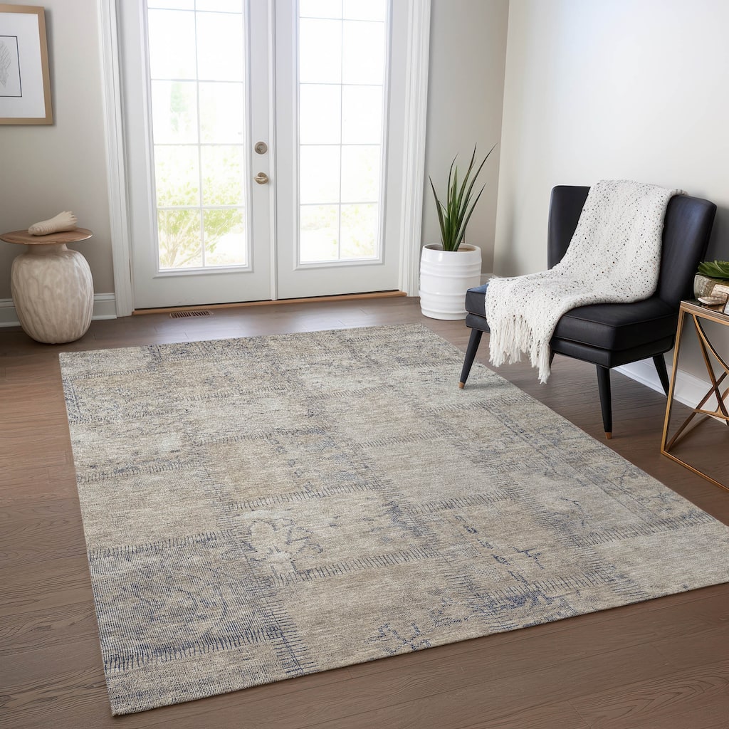 Machine Washable Indoor/ Outdoor Chantille Boho Traditional Rug