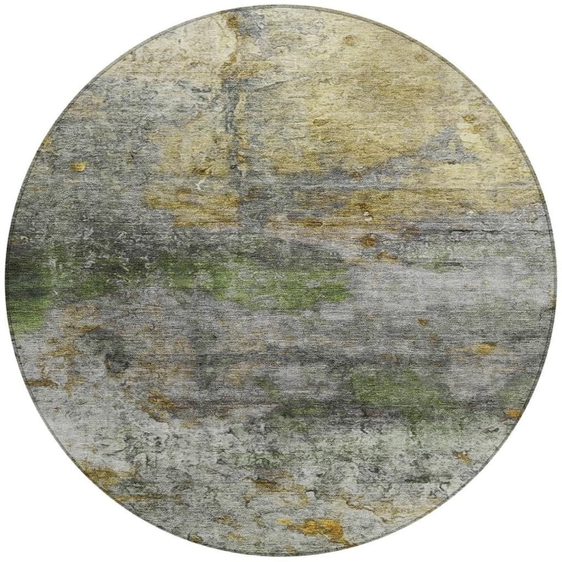 HomeRoots Abstract Transitional Rectangle Outdoor Rug