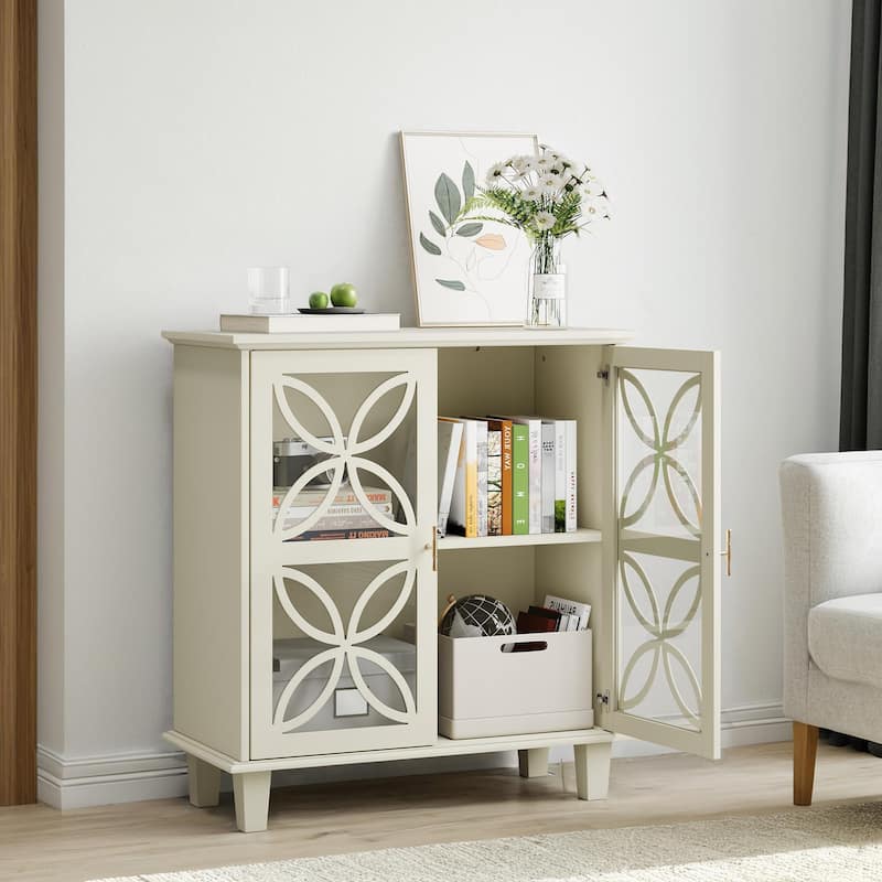 Sideboard Buffet Storage Cabinet With Adjustable Shelves