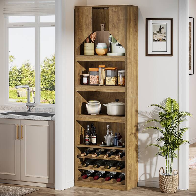 86.6" Tall Wine Bar Cabinet