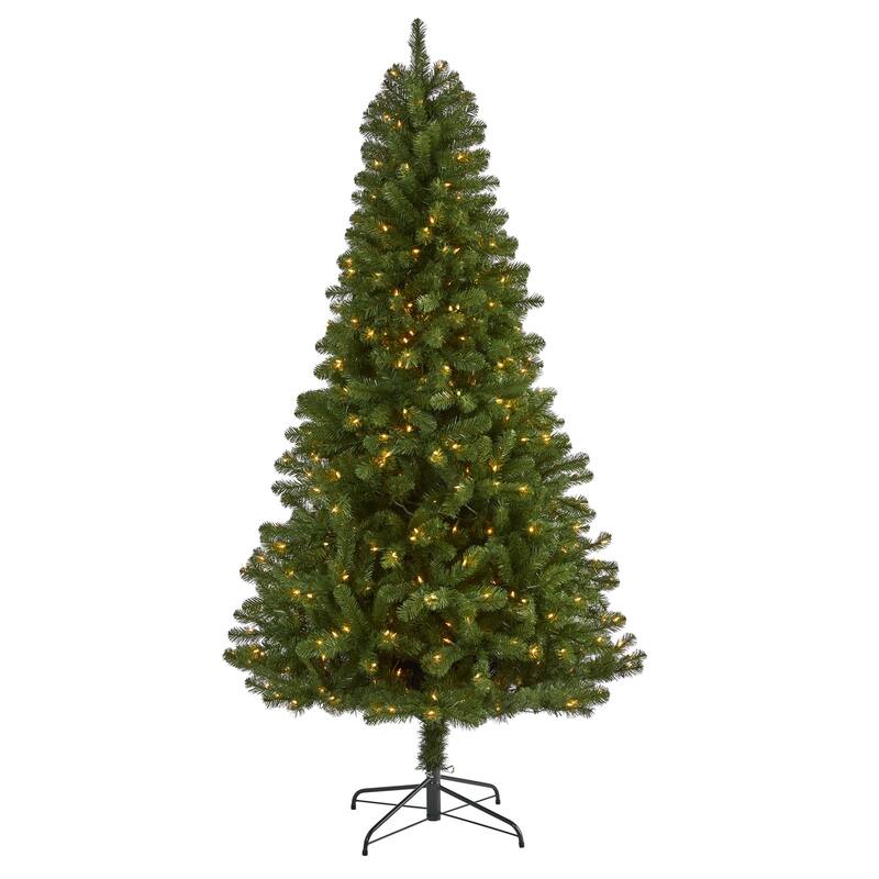 7.5ft Virginia Fir Artificial Christmas Tree with 450 Clear Lights and 979 Bendable Branches - Green - 84