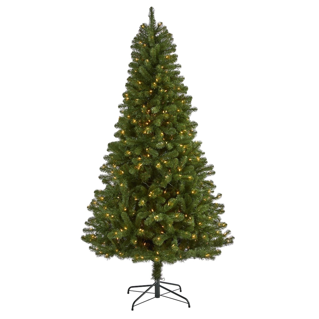 7.5ft Virginia Fir Artificial Christmas Tree with 450 Clear Lights and 979 Bendable Branches - Green - 84