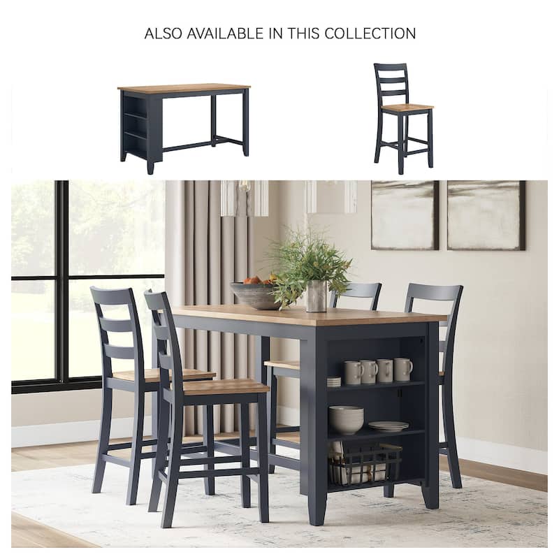 Signature Design by Ashley Gesthaven Counter Height Dining Table - 60" W x 30" D x 36" H