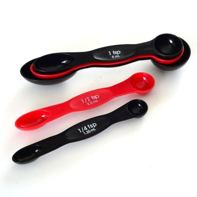 Norpro 5 pc Magnet Nesting Measuring Spoon Set - 1/4 tsp to 1 tbsp -  Red/Black - Bed Bath & Beyond - 31632352