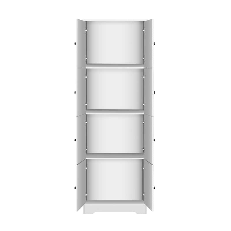 Tall Storage Cabinet With 8 Doors And 4 Shelves - 12.80 x 24.00 x 72.40