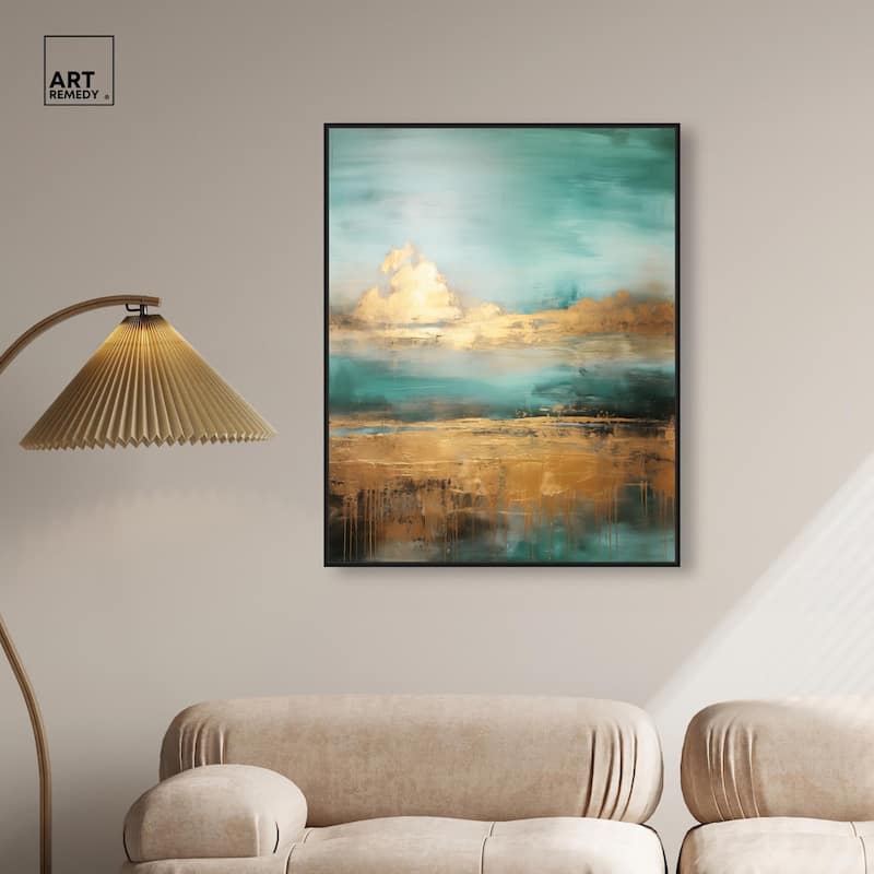 Cloudscape in Gold II Canvas by Art Remedy