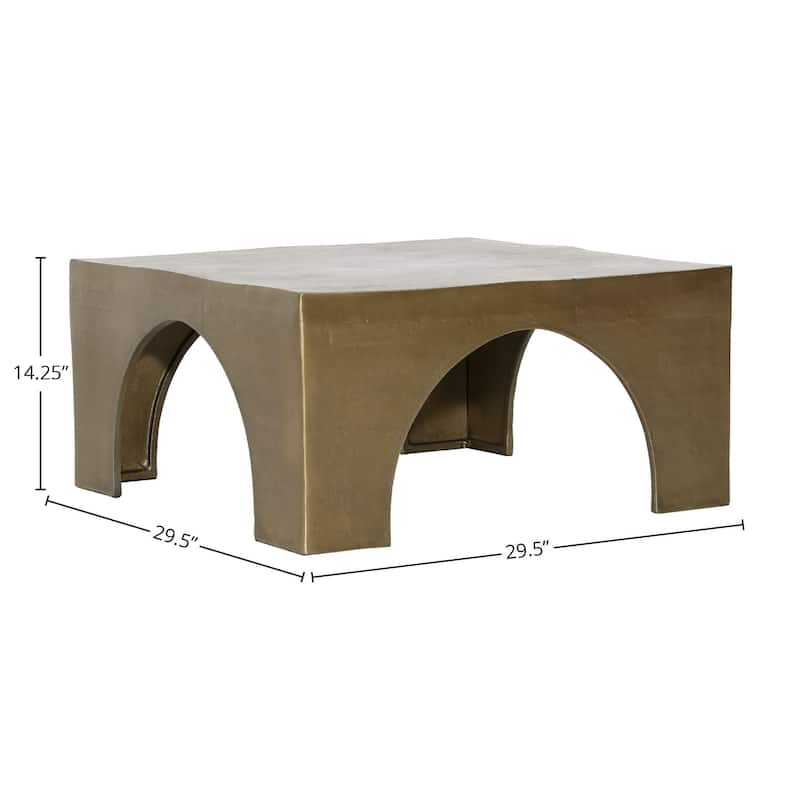 Meridian Aluminum Coffee Table, Brass