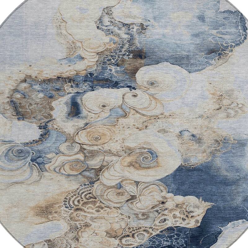 HomeRoots Abstract Transitional Rectangle Outdoor Rug