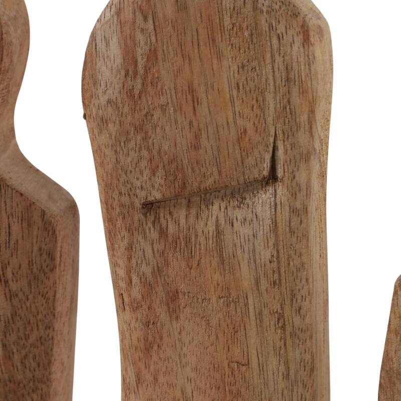 Mango Wood Sculpture Abstract Humanoid for Home Decor - 25" Brown - 14.5" x 4" x 25"